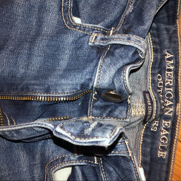 high rise american eagle skinny ripped jeans - Picture 2 of 7